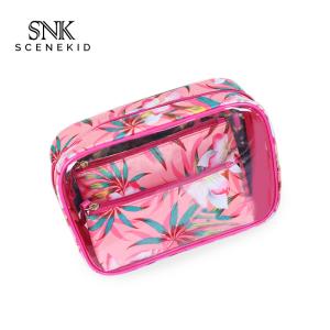 China Travel PVC Clear Makeup Polyester Cosmetic Bag wholesale