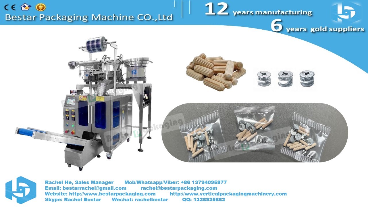 Bestar automatic counting packing machine with two bowls for screws and nuts