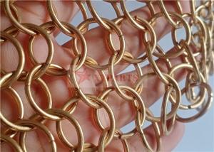 China Design And Manufacture Metal Mesh Curtain With Stainless Steel Rings wholesale