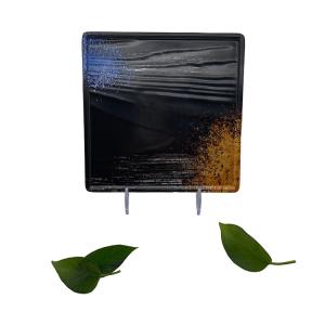 China 8'' Restaurant Hotel Melamine Dinnerware Square Shape Plate Galaxy Pattern wholesale