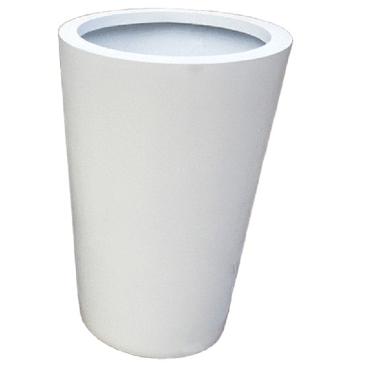 Easy to assemble high white planters vertical flower pots