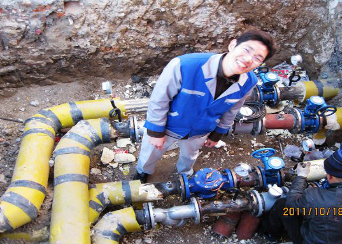 Turbine Wastewater Flow Meter Flange Port Connection For Effluent Discharge Monitor