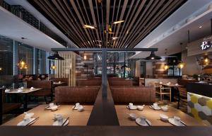 China Wooden Leather Restaurant Booth Style Dining Set Furniture Customized Design wholesale
