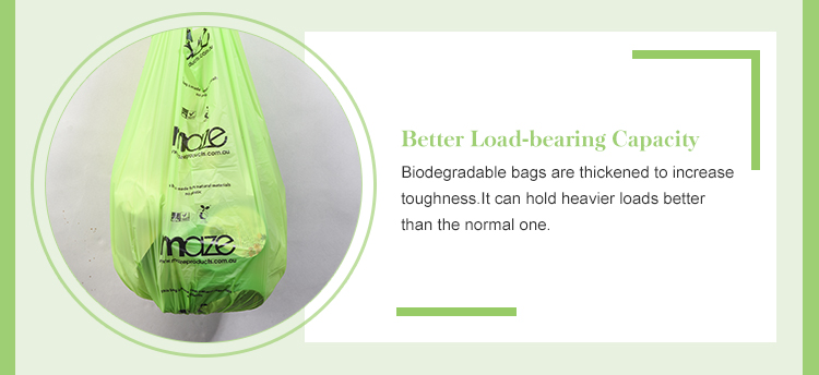 Customed Biodegradable Plastic PE Vest Type Reusable Bags on Roll for Supermarkets