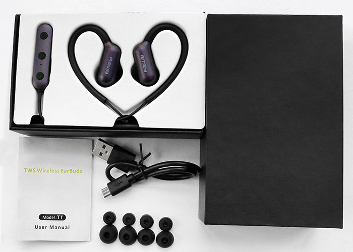 Anti - Off Wireless Bluetooth Sport Earbuds Mini Size Waterproof IPX6