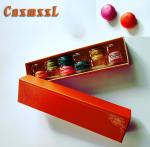 Varnishing Archaize Style Macaron Packaging Boxes SGS Printed Paper Box