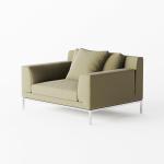 Green Leather Office Sofa Set PU Leather Furniture Modern Sofa