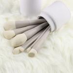 Grey Custom Logo Luxury Makeup Brush , Imitation Goats Hair Eye Powder Brush