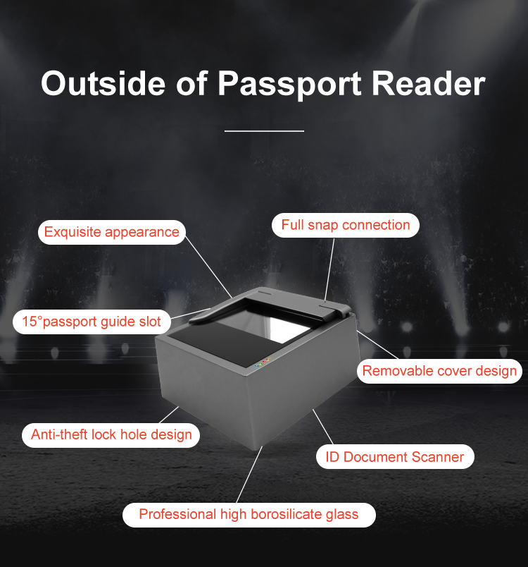 Sinosecu Kiosk Passport Reader USB Interface for Fast and Accurate Reading