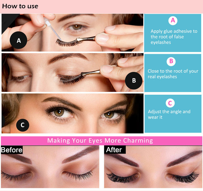 3D False Lashes Private Label Packaging Faux mink lashes-15-20mm 4