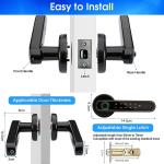 Outdoor Smart Digital Door Lock Black Aluminum Alloy Keyless Entry Door Lock
