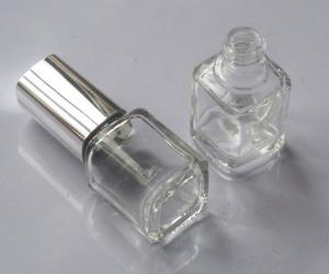 China Empty glass nail polish bottle with cap and brush wholesale