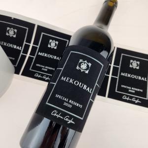 China Custom Velvet Wine Bottle Label With Gold Foil wholesale