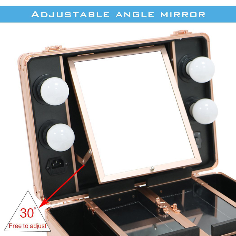 Easy Organizing Cosmetic Beauty Case Impact Resistance For Makeup Artists