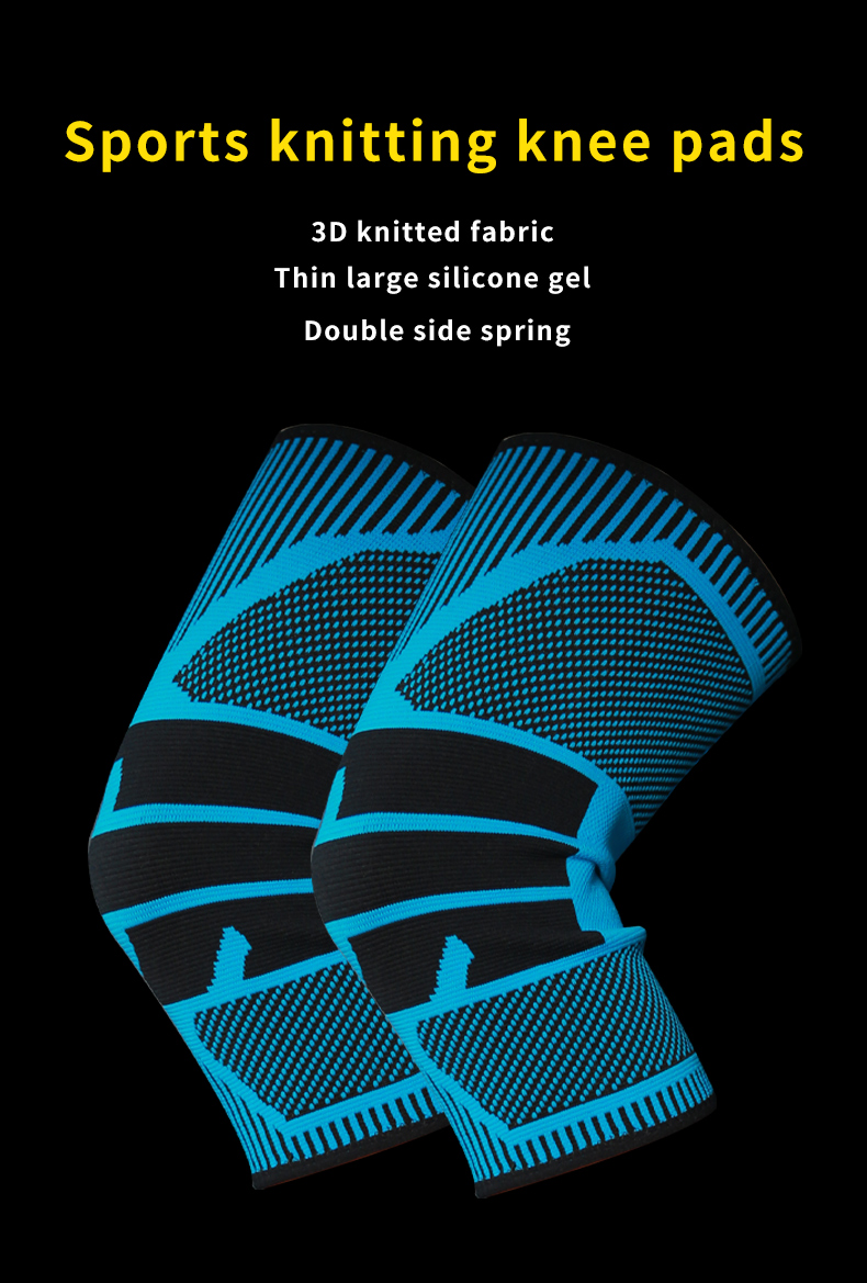 3D Non Slip Medical Grade Compression Knee Pads Nylon Straps For Volleyball