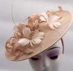 Stylish Sinamay Base and Feather Church Hat for Four Seasons in Dobby Style
