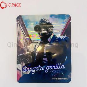 China Custom Printed Edible Reusable 3.5g Mylar Bag Zipper Lock Candy Plastic Packaging Aluminum Foil Bag Sealed Zipper Bag wholesale