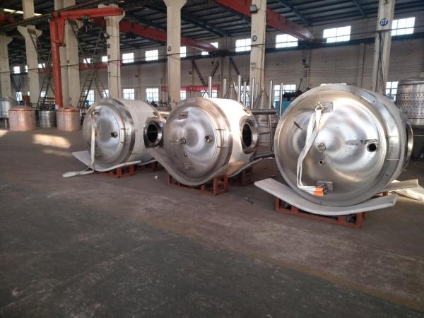 Quality Silver Beer Fermentation Equipment Stainless Steel Conical Fermentation Tank for sale