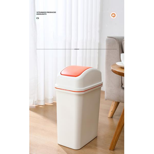 Popular 10L Swing Lid Press Pedal Plastic Trash Can Household Use Eco-Friendly PP Material Customizable Kitchen Home Recyclabl