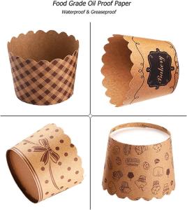 China Jumbo Kraft Paper Cake Baking Cup Rk Bakeware Cupcake Muffin Liners wholesale