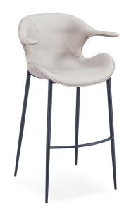 China Modern PU Leather Black Painted 58cm High Counter Stool wholesale