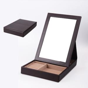 China Handmade Luxury Jewelry Display Box With Mirror Inside Custom Logo / Size wholesale