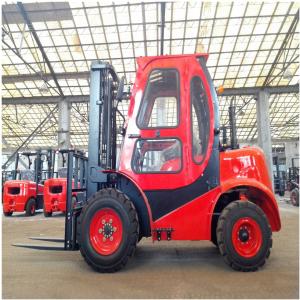 China 4 x 4Wd Small All Rough Terrain Forklift 1800Kg Hydraulic Truck Customized Color wholesale