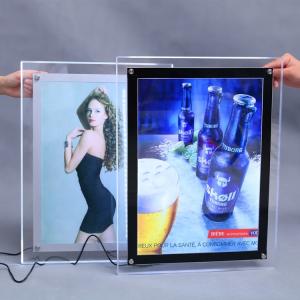 China Indoor LED Advertising Sign Light Box With Snap Frame Rectangle Shape wholesale