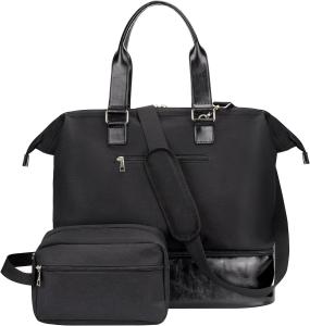 China 20 Inch Black Custom Travel Bag with Shoe Compartment wholesale