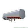 SS 24000L Fuel Tanker Semi Trailer , 2 Axle Fuel Transfer Trailer 24Kl - 27K Liter for sale