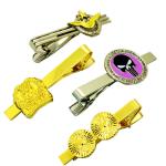 Men Metal Tie Bar Clip Set Vintage with Rose Gold color Custom Logo