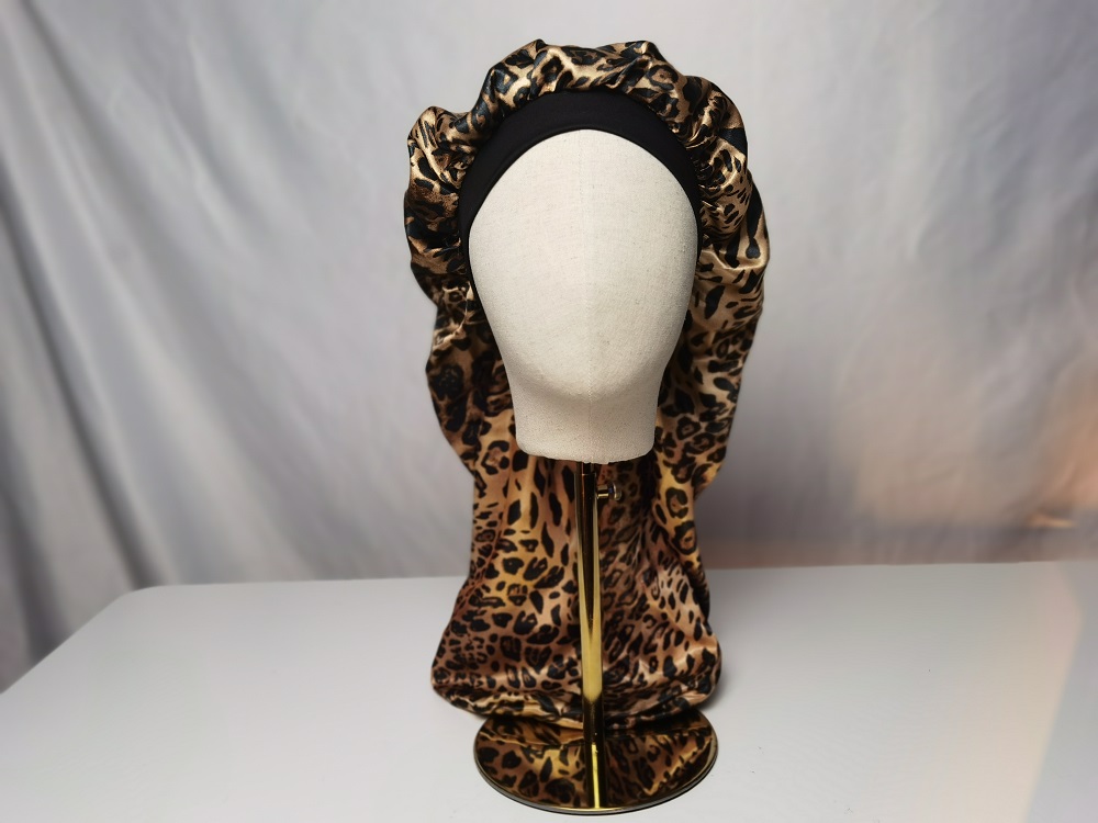 Warrens 52cm Satin Hair Bonnet Head Wrap Reversible For Female