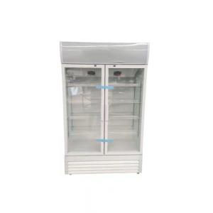 China Beer And Beverage Double Glass Door Display Fridge 660L wholesale