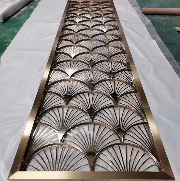 Elegant separation stainless steel room divider wall panels