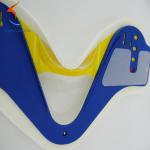 Emergency cervical collar free size blue yellow color rigid collar brace China