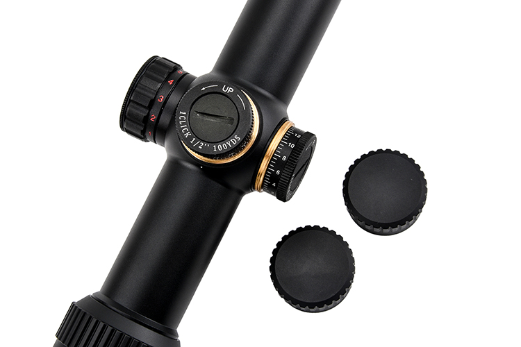 1-6x24 Black Tactical Glass Etched Reticle Optics Scope for Hunting LPVO Sight Versatile