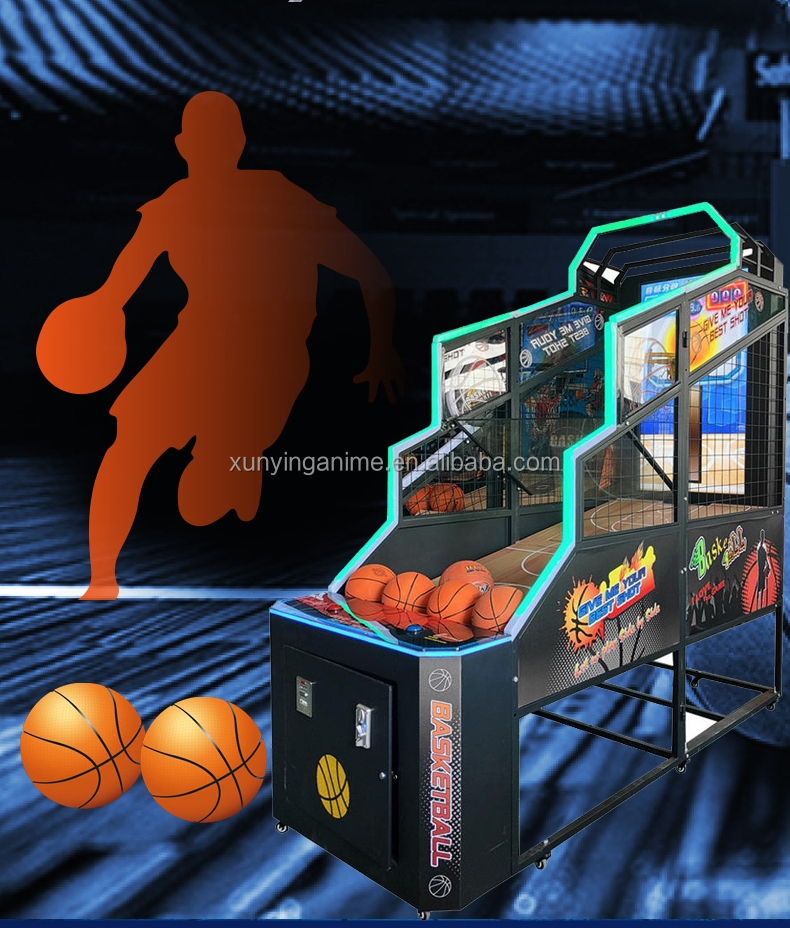 1 Player 3D Screen Arcade Electronic Basketball Shooting Game Machine 55 Inch Monitor