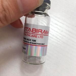 China Waterproof tren Acetate 100mg/ml Glass Vial Labels wholesale