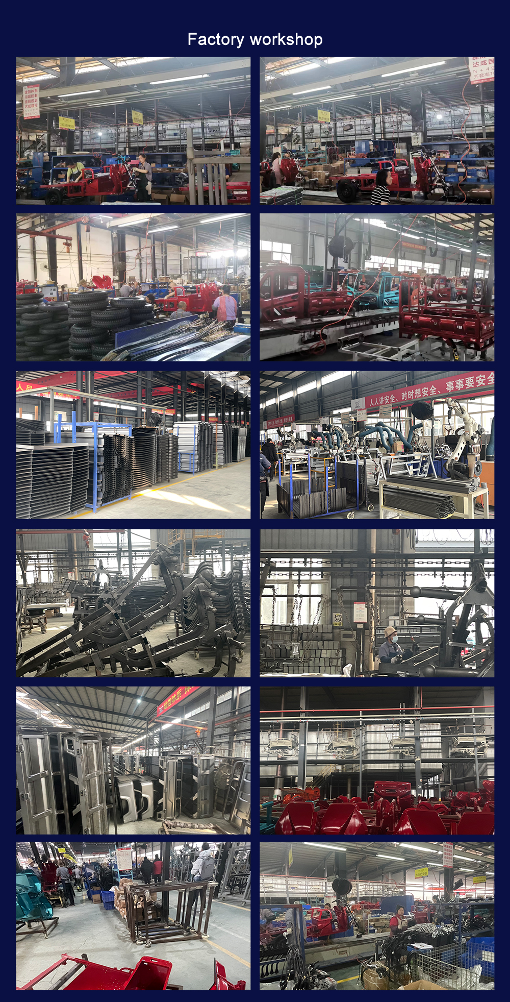 Front 3.00-12 / Rear 3.50-12 Tires Heavy Duty Load Cargo Truck Tricycle for Tunisia