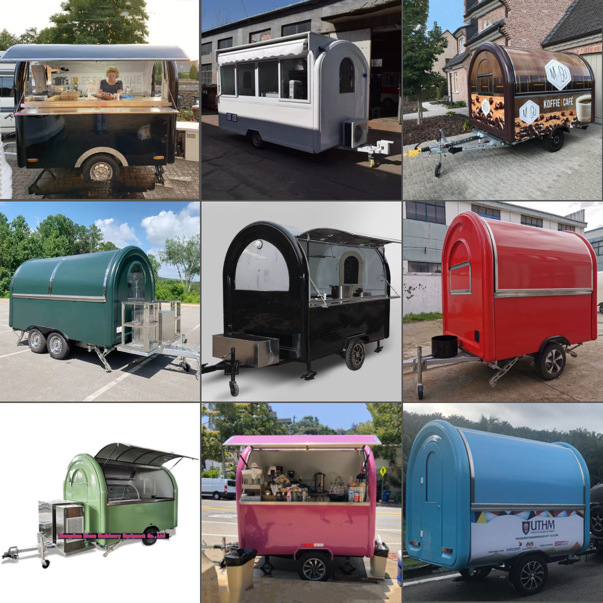 Modern Design Used Food Cart Trailer with 1.5KW-4.5KW Power
