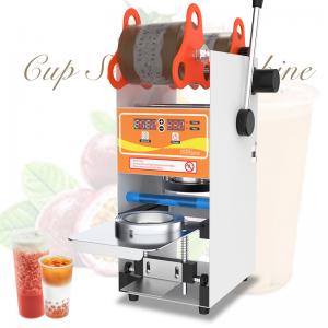 China Bubble Tea Cup Sealer Packing Machine 205*265*490mm Cup Sealing Machine Capacity 1 Cup wholesale