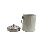 Kitchen Compost Bin for Counter or Under Sink Small Metal Indoor Home Apartment