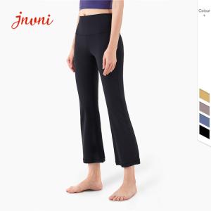 China Fitness Naked Feeling Yoga Flares Legging Tummy Control High Waist Hip Lift Gym Boot cut pants wholesale