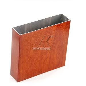 China 6061 T6 Square Extruded Beam Aluminium Alloy Tube Profiles Wood Grain Timber wholesale