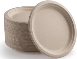 China Biodegradable Kraft Paper Plate Disposable Sustainable Microwave Safe wholesale