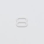 10mm Bra Strap Adjuster In Metal With Nylon Coated White