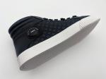 Genuine Leather Athletic Sports Shoes High Top Ladies Black With Ykk Metal