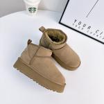 Winter Cowhide Snow Boots Plus Velvet Genuine Leather Short Boots Waterproof Non