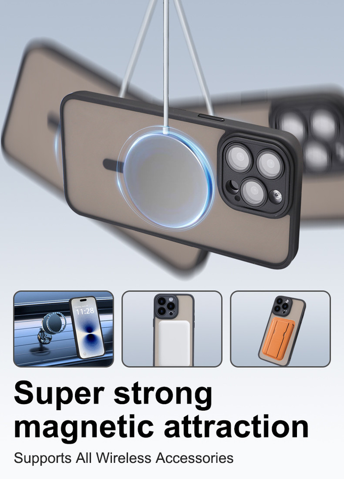 Skin-Friendly Magnetic Magsafe Phone Case Full Camera Protection Shockproof