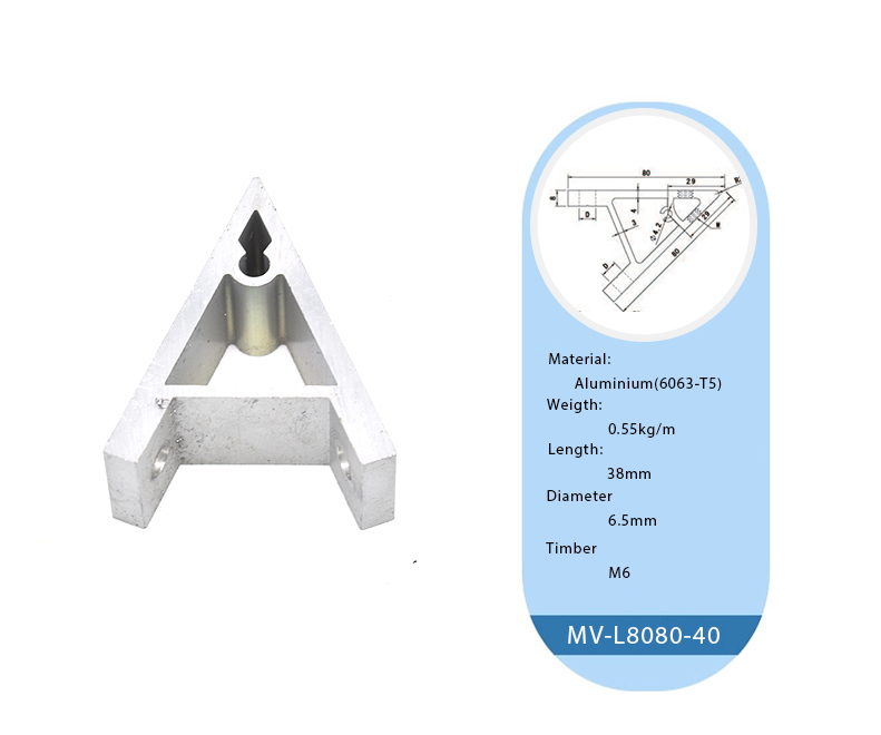 MV Corner Angle Bracket Aluminium Profile Accessories